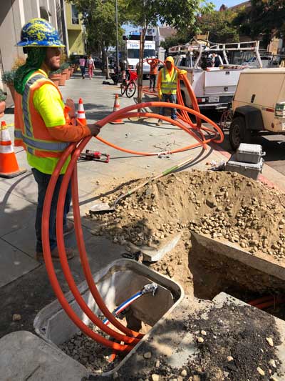 Fibre Optic Cable Laying